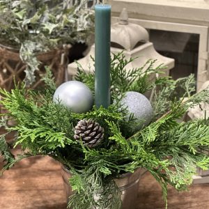 Centro de mesa redondo Plateado